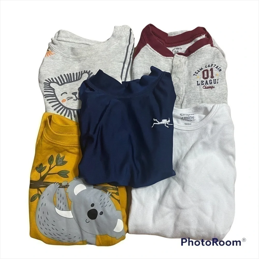 18 mos Long Sleeve Shirt Onesie Bundle Carter’s Garanimals Koala MVP